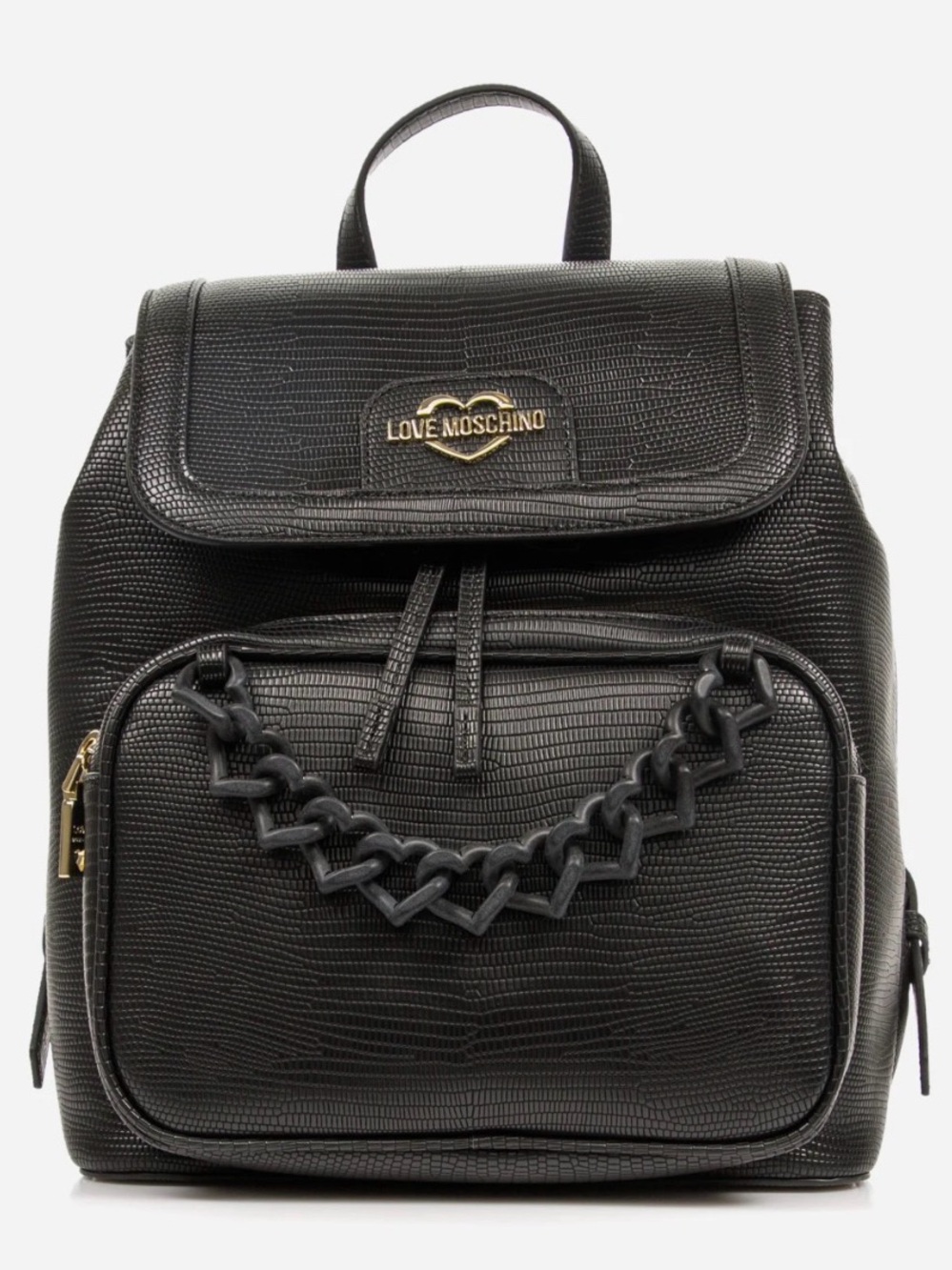 LOVE MOSCHINO Backpack - Black - Like New lizard bag